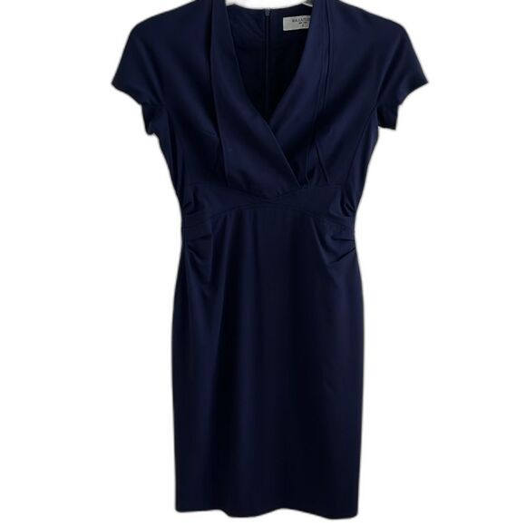 EUC MM Lafleur Emma Dress Deep Indigo Blue Soft Wool Sz 6 - Picture 2 of 13